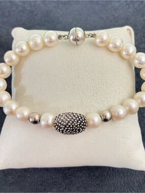 Michael Dawkins Starry Night Station Bracelet with Pearls 6.5-7"